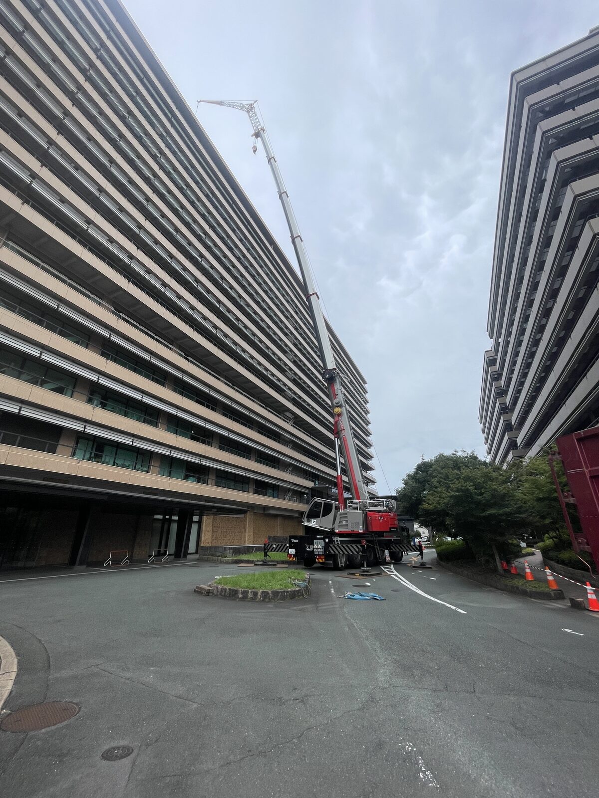高層建物での搬入作業